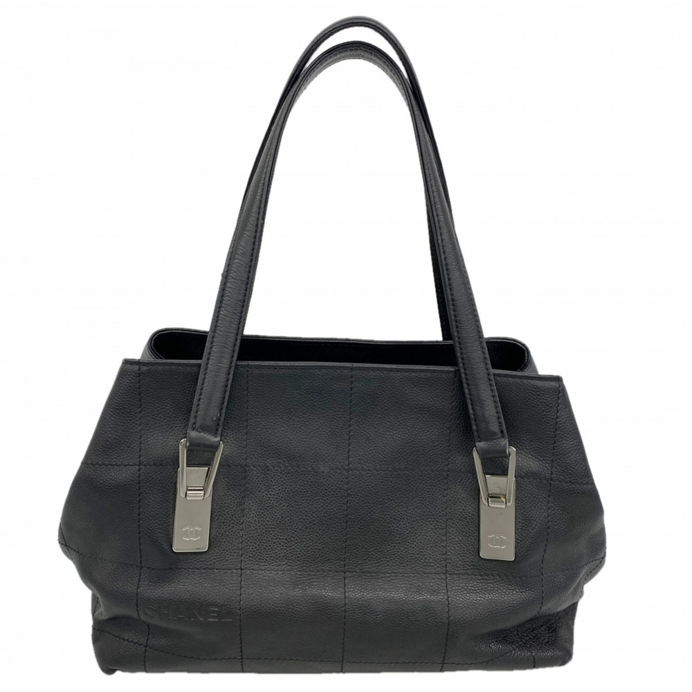 CHANEL Black Caviar Leather Bag